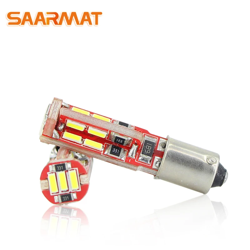 

SAARMAT Plug & Play 2x Led BAX9S bulb H6W 6000K White 19SMD Chip Canbus No Error LED Parking Side Lights For ALFA 147 156 166 GT