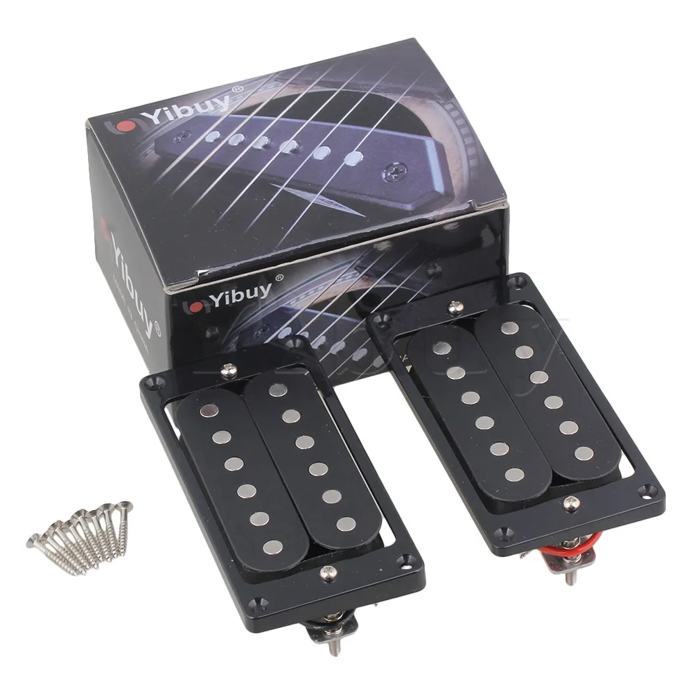 Yibuy черная шея гитары и мост Humbucker Pickups окружает|humbucker pickup|guitar neckblack guitar necks |