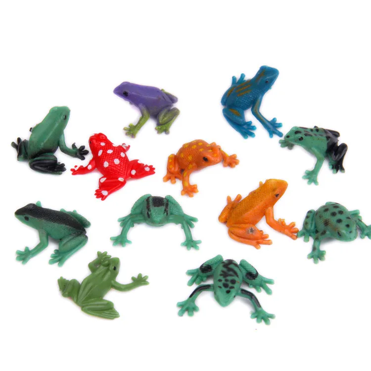 Kopen Zakka Boodschappen Multicolor Kikker Figures Speelgoed Model DIY Micro Tuin Landschap Decoratie Props Speelgoed Kerst Cadeau Voor Kinderen