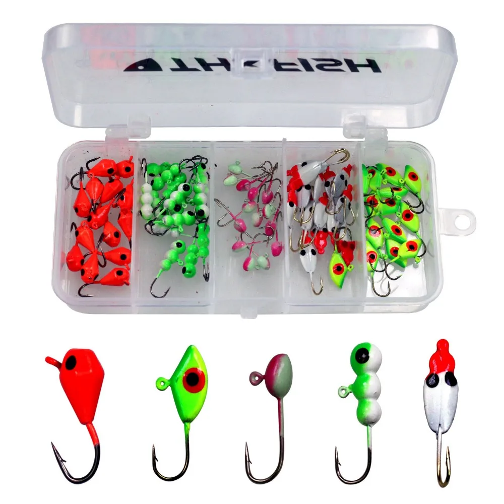 

70Pcs 0.75g 0.5g 1.24g Lead Jigs Head Hook Bait Winter Ice Fishing Hooks Lure Mini Metal Bait Fishhooks Fishing Tackle