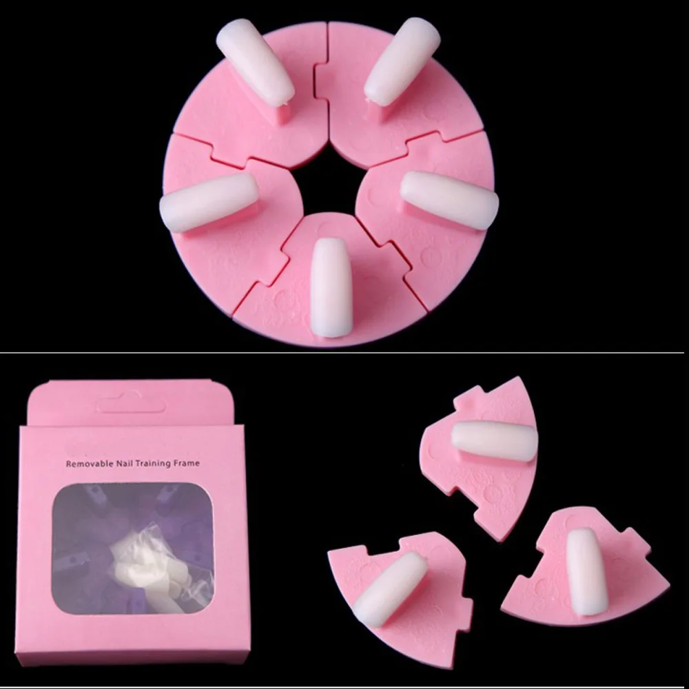 

Plastic Nail Art ToolsSeat Nail Art Detachable Practice Frame with False Nail Tips Professional Tool1pc