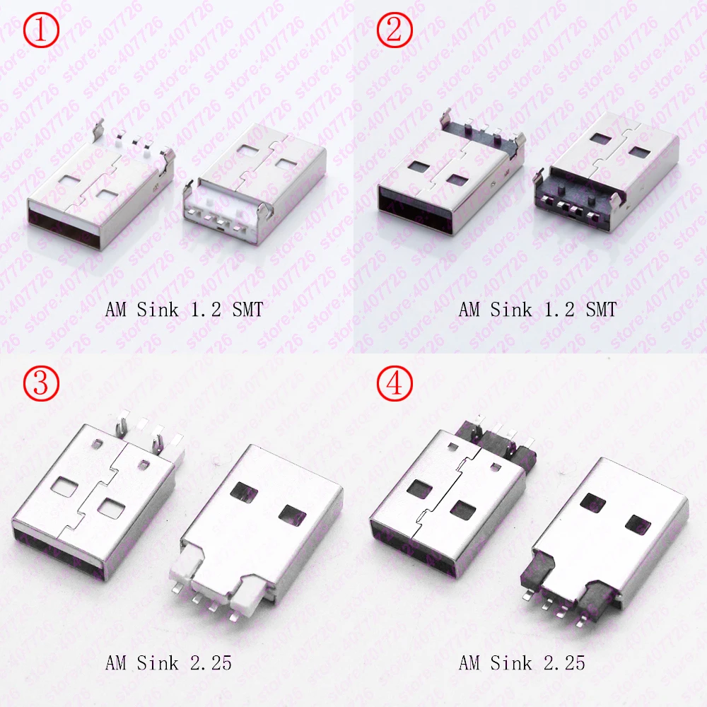 10 шт. разъем USB 2 0 типа А мужской для самостоятельной сборки 180 градусов раковина AM