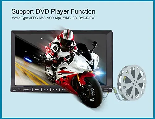 Discount New GPS Navigation Map + Back Camera +In Deck 7" Double 2 DIN Car CD/DVD Player Radio IPOD Navigation GPS Car Stereo PC USB/SD/B 4