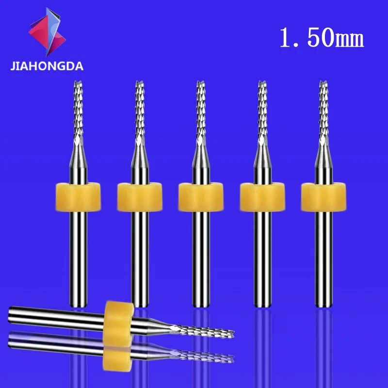 10 шт./компл. фреза 3,175 диаметр ЧПУ Концевая фреза резак мини PCB биты карбида комплект 1,20-3,00 мм для фрезерных инструментов