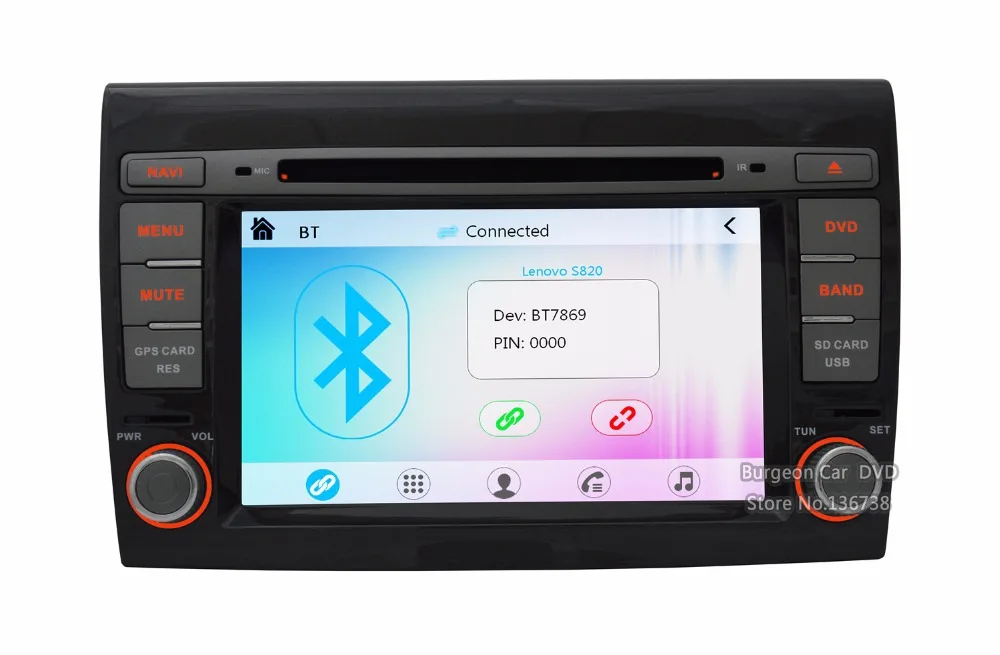 Best Touch Screen Car DVD Player For Fiat Bravo 2007 2008 2009 2010 2011 2012 2013 2014 Radio Ipod BT 3G WIFI GPS Navigation System 3