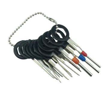 

ALLSOME 11Pcs/Set Terminal Removal Tools Car Electrical Wiring Crimp Connector Pin Extractor Kit HT1317+