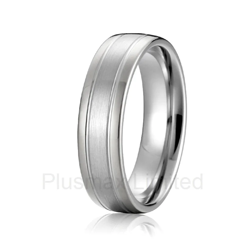 Masculino dos Homens Modernos de Alta Anel Qualidade Titanium Anéis Wedding Band Ouro Branco Cor 16 High Quality Joias e Acessórios