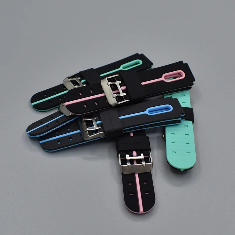

PUCAT AOOW Generic Watchband Silicone Rubber Watch Strap Bands Waterproof 20mm 22mm 24mm 26mm Watches Belt