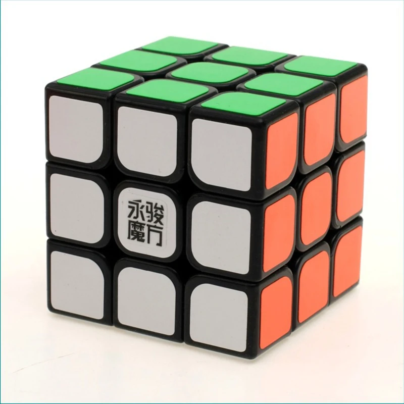 YJ YongJun SuLong 3x3x3 Magic cube 57 мм Световой прозрачный зеленый белый черный Professional гладкой