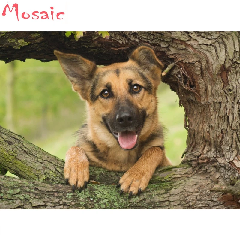 

100% Full DIY 5D Diamond Painting Pet dog,German Shepherd Cross Stitch Diamond Embroidery Patterns rhinestones Diamond Mosaic