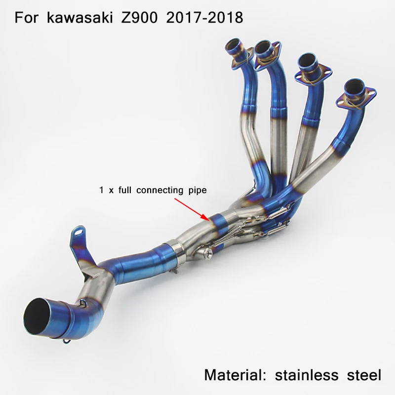 

2017 2018 for kawasaki z900 Motorcycle Full Set Connecting Pipe With 51mm Tail Exhaust Muffle Pipe Silencer System