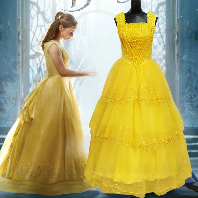 Beauté Et La Bête Costumes Princesse Belle Robes Adulte Fantaisie Cosplay Halloween Costume Pour