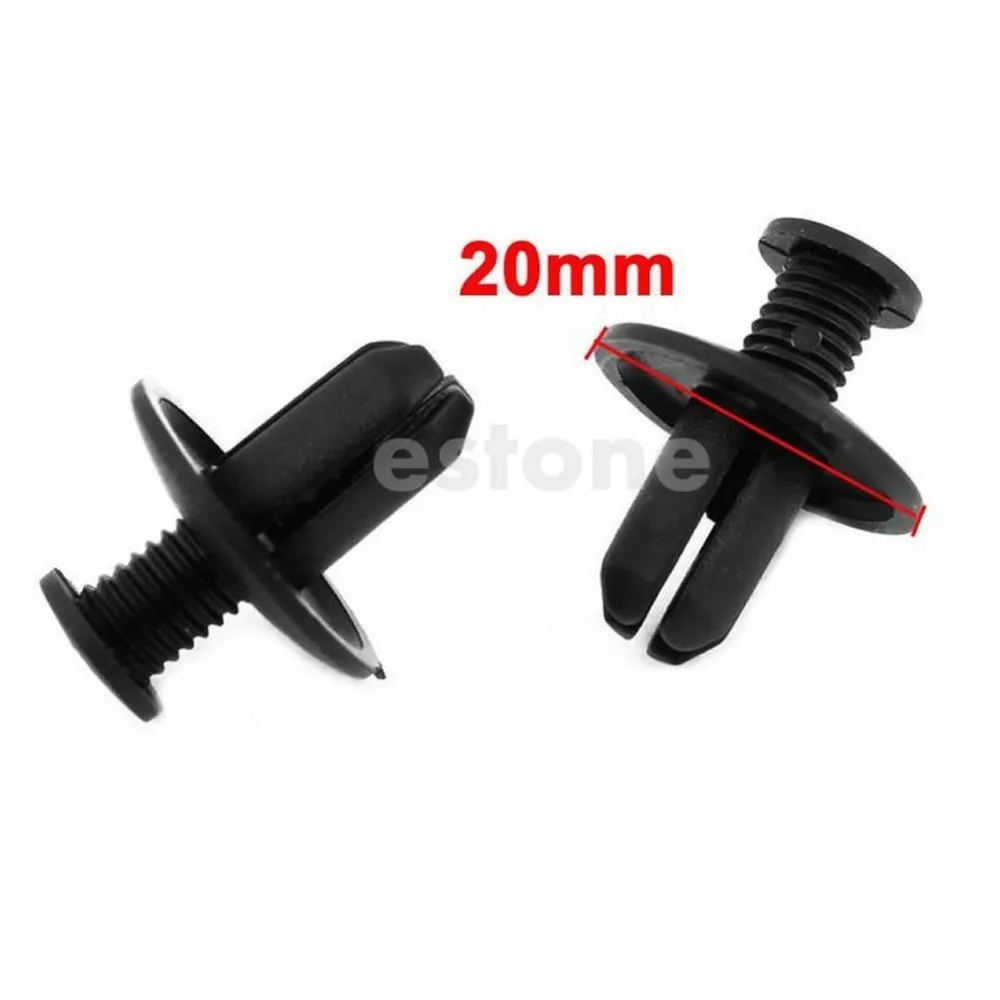 

New 8mm Car Hole Dia Plastic Rivets Fastener Fender Bumper Push Pin Clips 10pcs