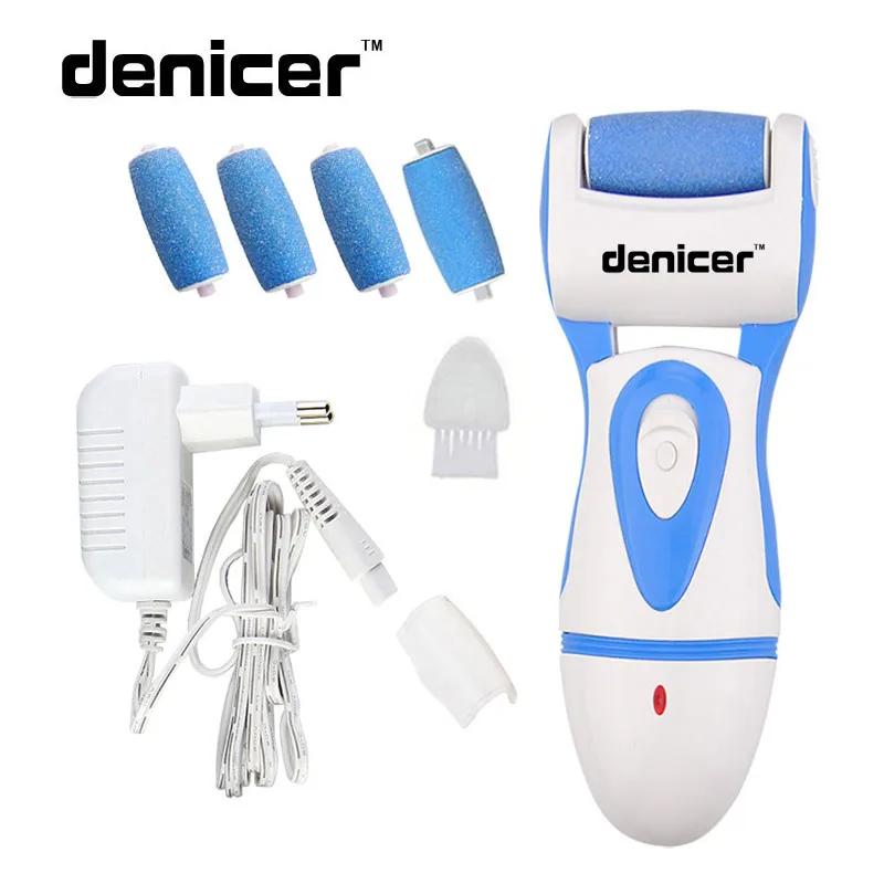 

Electric Foot Care Tool Callus Remover denicer File Pedicure Tools Exfoliator Remove Dead Skin Peel +4 Roller Heads for Feet