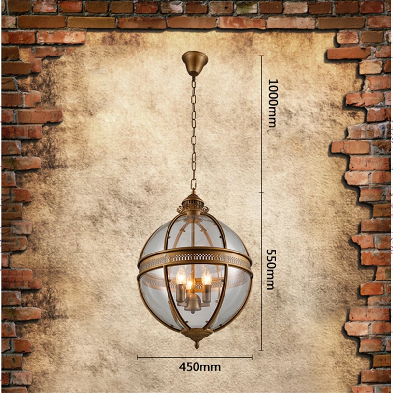 Современные подвесные потолочные светильники металлические подвесные светильники для столовой гостиной Ретро шаровая люстра