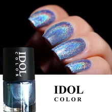 IDOL цвет Лазерная серии лак для ногтей с блеском 10 мл эффект лаковой голограммы лаки для ногтей гладкой и долговечной