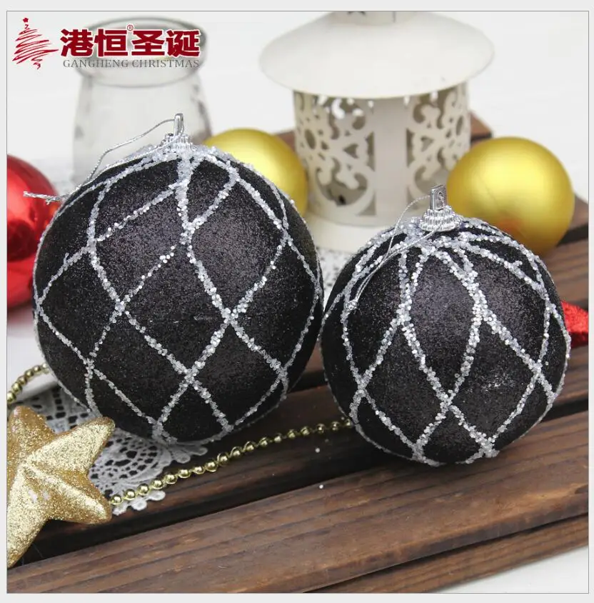 Украшения для рождественской елки Adornos Navidad 2020 Natal Black|Декоративные шары| |