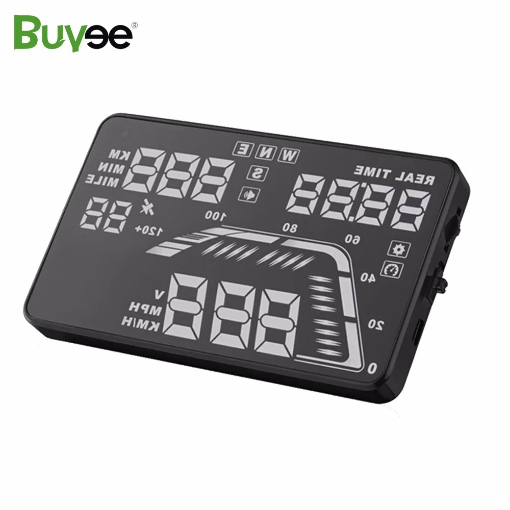 

Buyee Q7 HUD 5.5 '' GPS Car Head Up Display Windscreen Projector GPS speedometer car speed projector Speed Fuel Warning for bmw