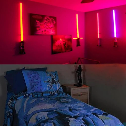 Чистая комната свет дистанционного световой меч Звездные войны настенный держатель
