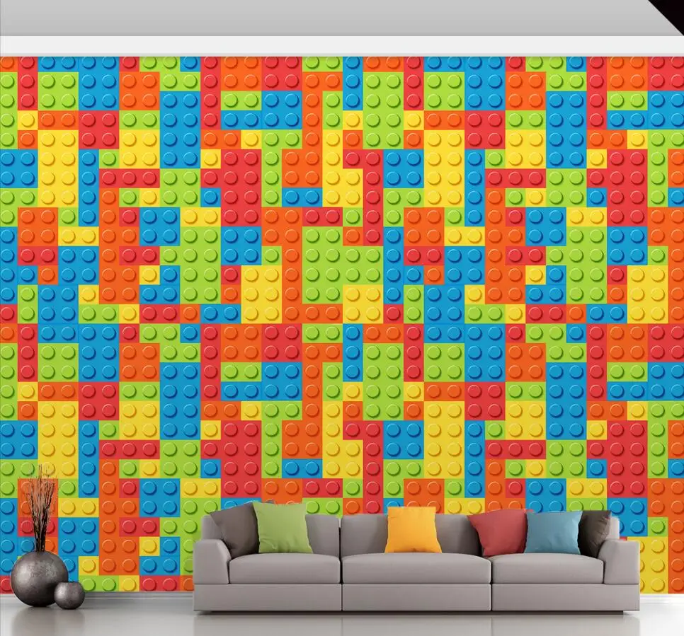 estar, 3D Lego Bricks, Quarto das crianças,