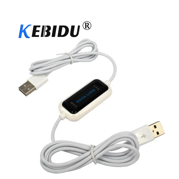

kebidu USB PC To PC Online Share Sync Link Net Direct Data File Transfer Bridge LED Cable Easy Copy Between 2 Computer