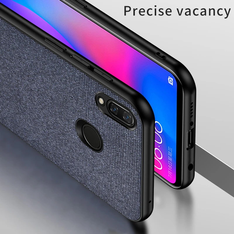 Чехол для Huawei P20 Pro Lite P30 мягкий чехол из ТПУ с тканевой текстурой защитный