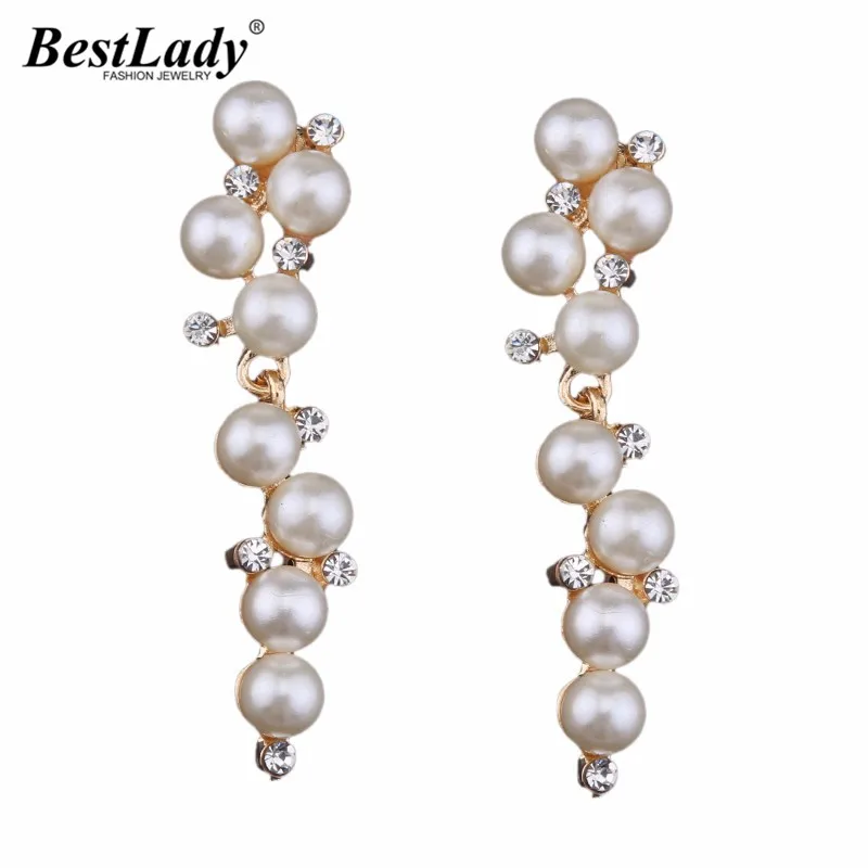 Best lady 2017 Новый Дизайн Роскошные эффектные ювелирные изделия Длинные серьги с