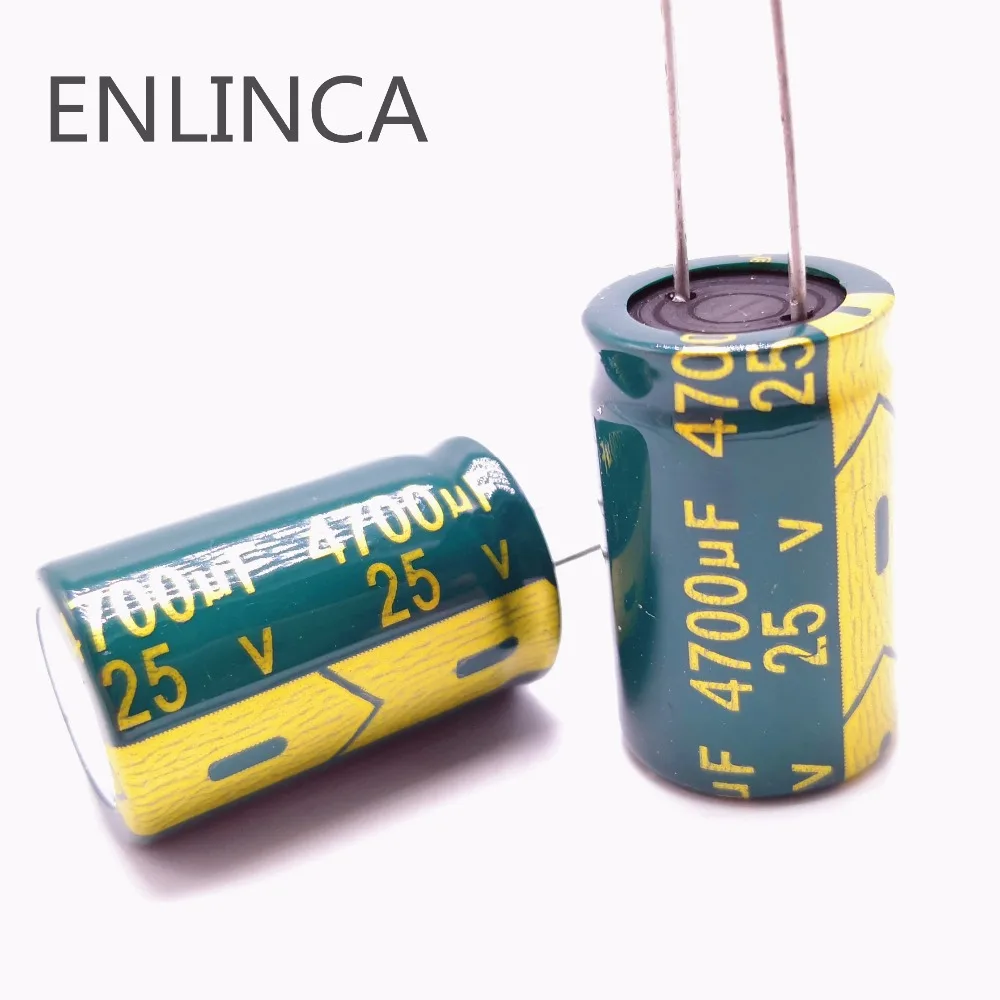 10pcs/lot h025 25V 4700UF Low ESR/Impedance high frequency aluminum