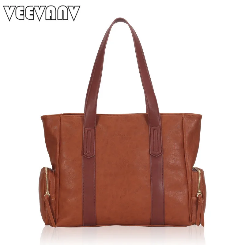 

2018 VEEVANV Fashion Designer Women Handbags High Quality Leather Shoulder Bags Ladies Tote Hangbag Women Messenger Bags Large