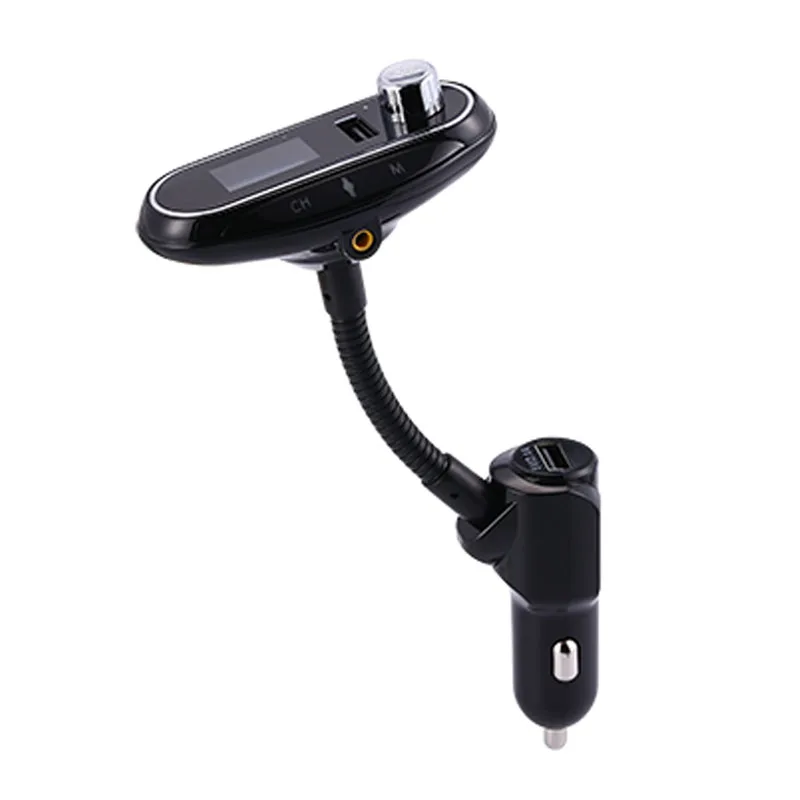 Jajabor Bluetooth автомобильный комплект громкой связи fm-передатчик AUX 3,5 мм аудио плеер Поддержка TF карты/U диск двойной USB 5 В 2.1A автомобильное зарядное устройство