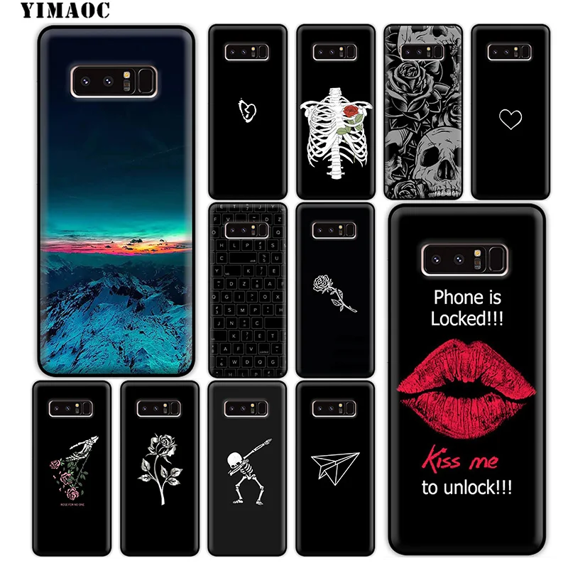 Мягкий силиконовый чехол YIMAOC с черепом и цветком для samsung Galaxy S10 S10e S9 S8 Plus S7 S6 Edge J6 |