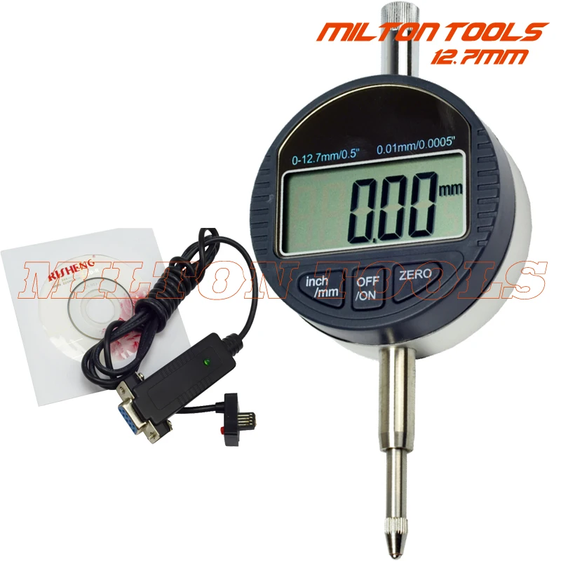 0 12.7mm/0.5“ 0.01mm digital indicator with output datalink electronic