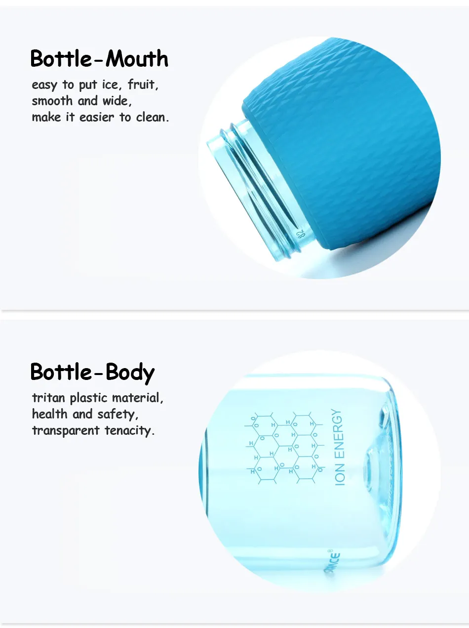 UZSPACE 350ml Tritan Sports Water Bottles Creative Portable buckle Lemon fruit tea Filter Shaker Drink Bottle For Water BPA Free350ML_09