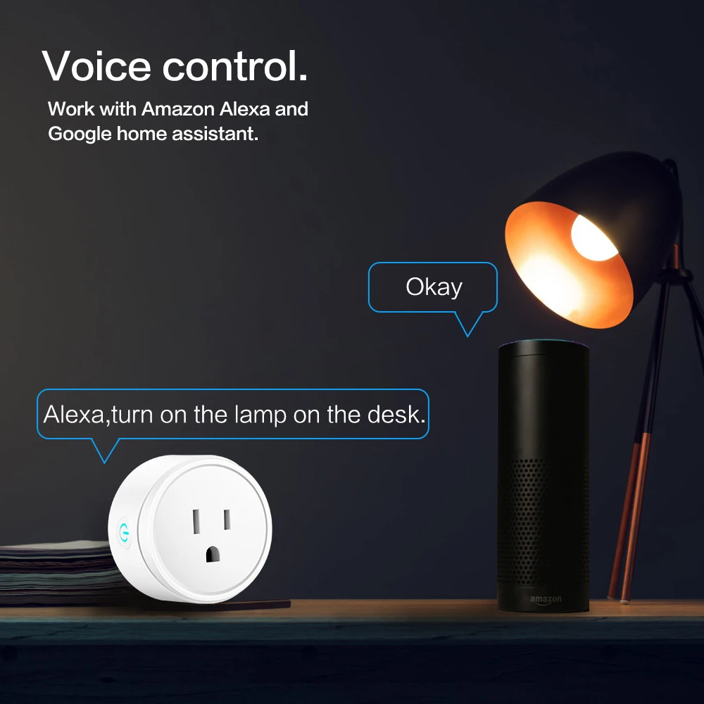 Умный дом US/EU/UK Smart Plug,WiFi Remote Control with Alexa,Timing on/off The Power,Samrt Google Home Electric Mini Socket smart home
