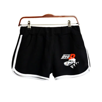 

2019 Anime movie Print Initial D Tau man chi D Fujiwara Takumi Women Shorts Clothes Harajuku Ladies Hot Sale Sexy kawaii Shorts