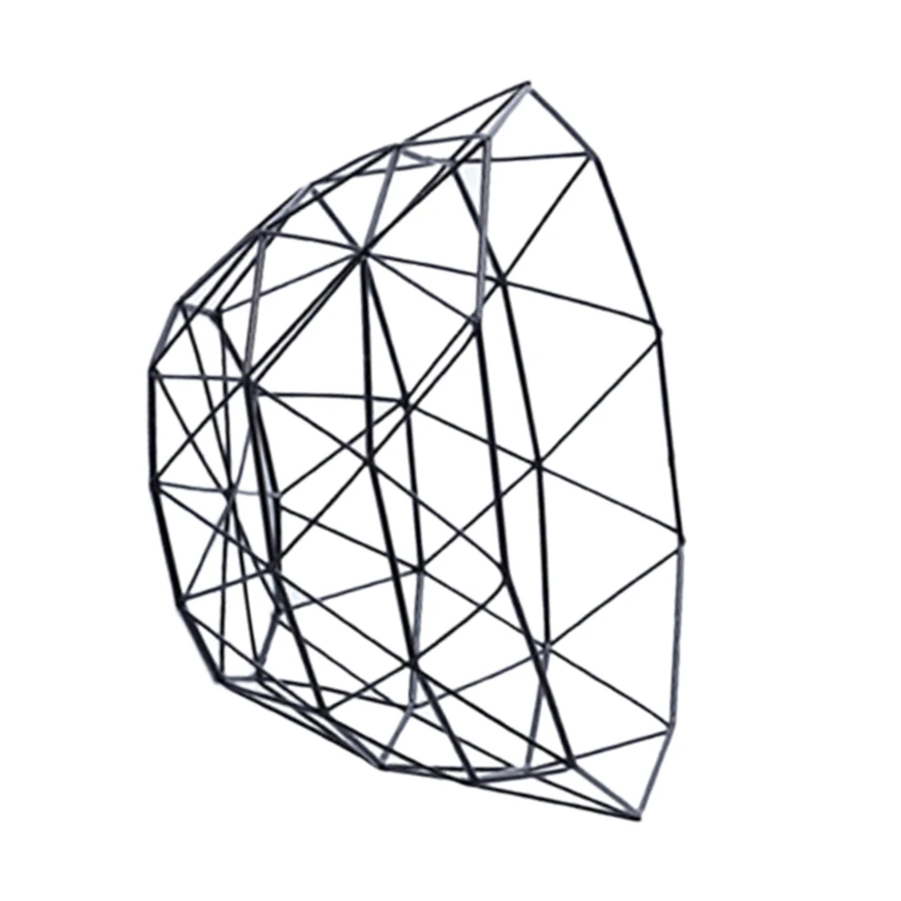 Металлическая корзина для хранения фруктов Геометрическая полая железная проволочная корзина Бытовая декоративная стойка для посуды обеденный стол Декор
