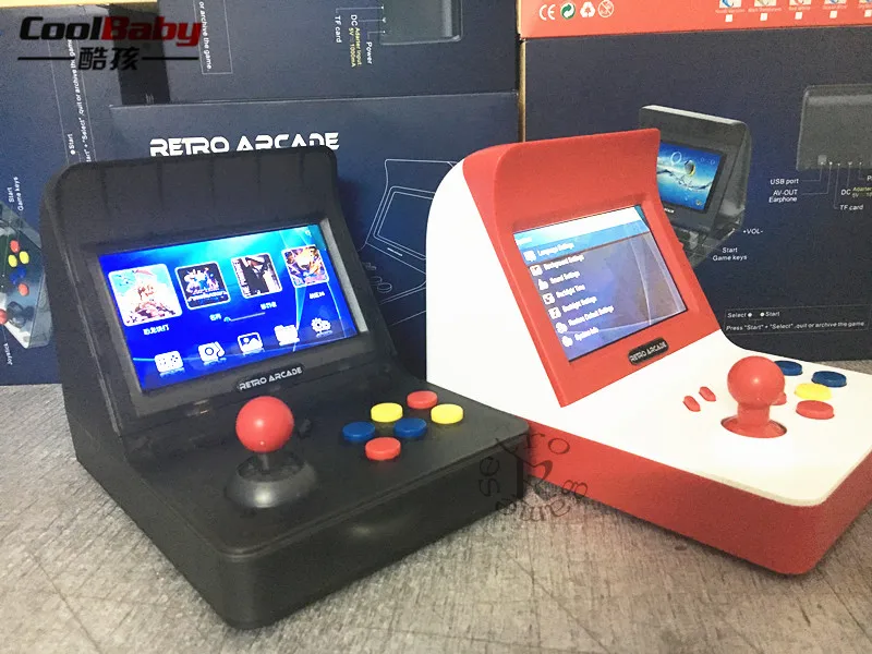 Coolbaby RS 07 4 3 дюймов высокой четкости Цвет Экран Мини Ручной Аркада двойной игровой
