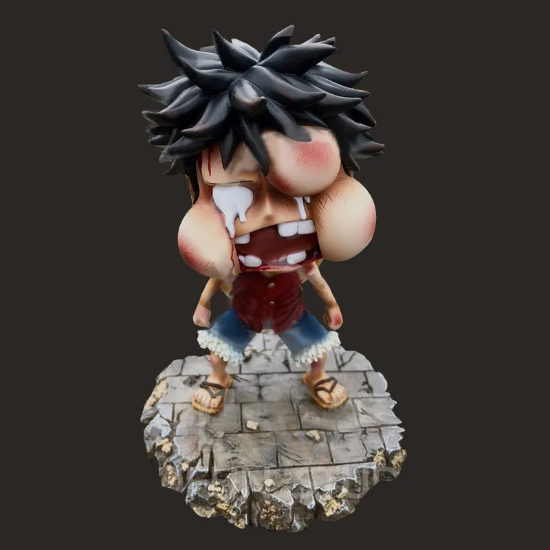 

One Piece Luffy Funny Fat Face Swelling Ver. PVC Action Figures OP Luffy Zoro Sanji Collectibles Model Toys 15cm