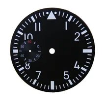38.9mm Black dial Luminous white numbers fit hand winding 6497 ST36 Watch movement