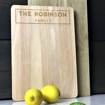 

Personalized Wedding Natural Bamboo Cutting Board Family Gift Custom Engraved Name Date Cheese Board Cooking Mat Chopping Board
