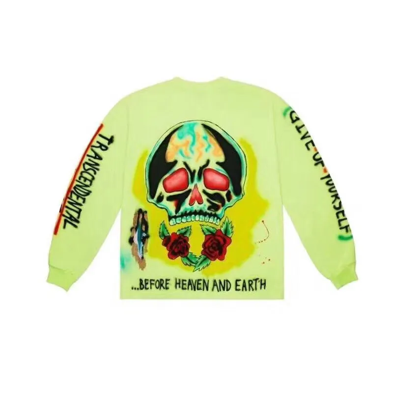 Kanye West/Детские толстовки с капюшоном в стиле хип-хоп для мужчин и женщин с изображением Призрака и флокированием; повседневная мужская уличная одежда; пуловер с капюшоном