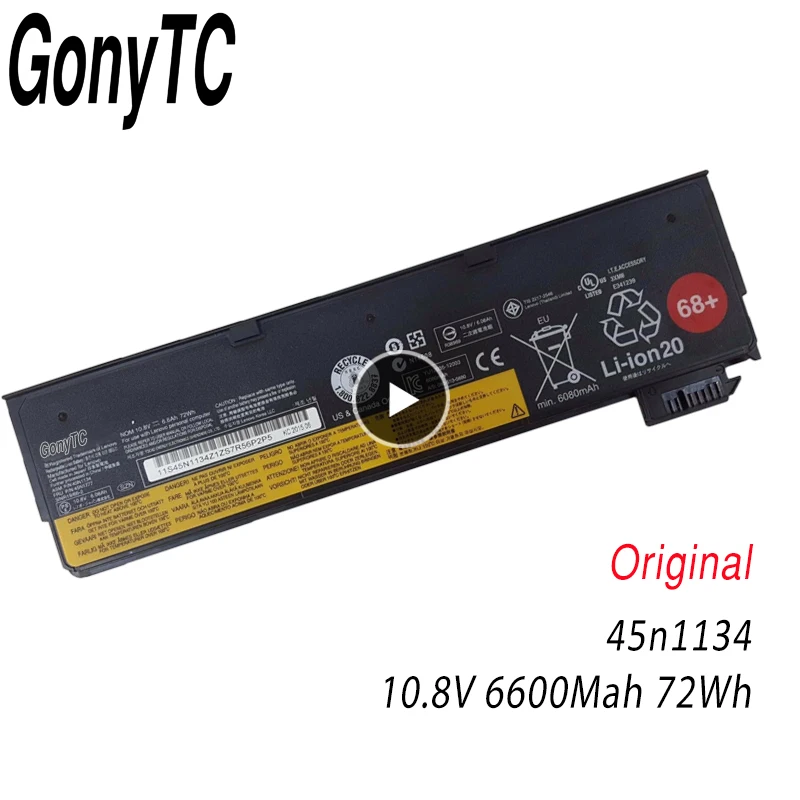 Gonytc 10,8 V/11,22 v 72wh X240 Батарея для lenovo ThinkPad T440S T440 X240 S440 S540 45N1125 45n1134 45n1135 68