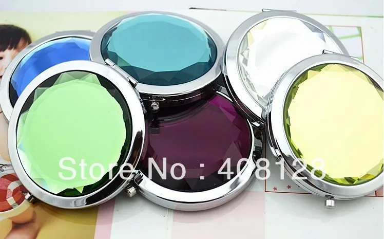 

10PCS Cosmetic Compact Mirror Crystal Magnifying Make Up Mirror DROP SHIPPING