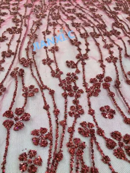 

DiuDiu-81910 African French Lace Fabric High Quality African Tulle Lace Fabric with glitter sequins lace fabric