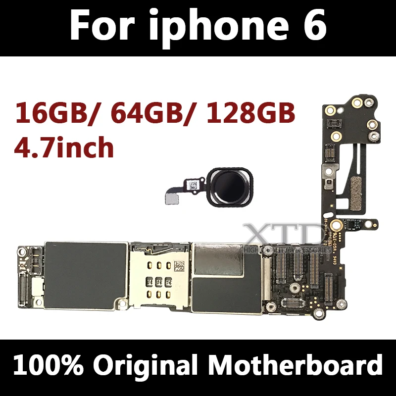 Для iPhone 6 4 7 дюймов материнская плата разблокированная с Touch ID