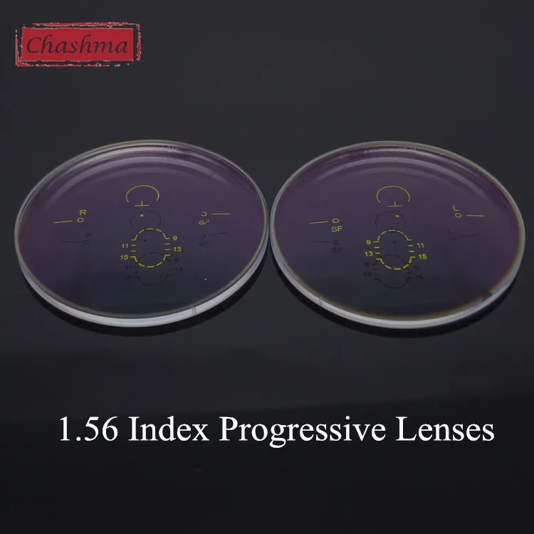 Chashma 1.56 Index Širokouhlá verifokální čočka Čiré barvy očí Optické brýle Progresivní multifokální čočky pro recept