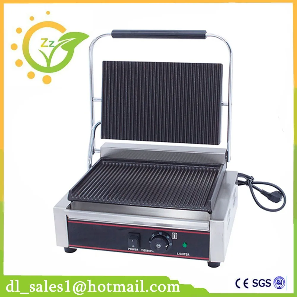 Newest 220V 1800W Non Stick Commercial Electric Contact Grill Steak