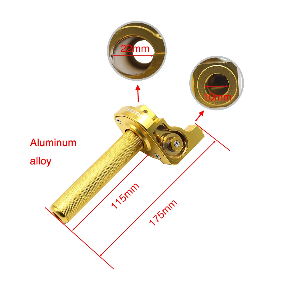 Alconstar для 22 мм руль Универсальный Alconstar мотоцикл алюминиевый акселератор дроссельной заслонки быстрый поворот ручки с кабелем 5 цветов