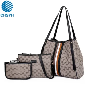 

Women Handbags Leather Shoulder Bag Fashion Female Totes High Quality 3-Piece Set Designer Brand Bolsa Feminina 2019 New
