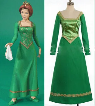 2017 New Arrival Shrek Princess Fiona Dress Costume Cosplay 2017 New Arrival Shrek Princess Fiona Dress Costume Cosplay Party Free Shipping